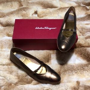 Salvatore Ferragamo Audrey Kid Leather Ballet Flat